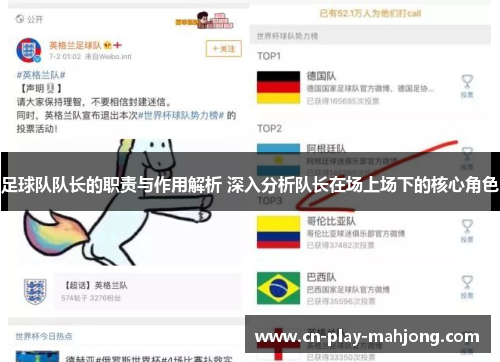 足球队队长的职责与作用解析 深入分析队长在场上场下的核心角色